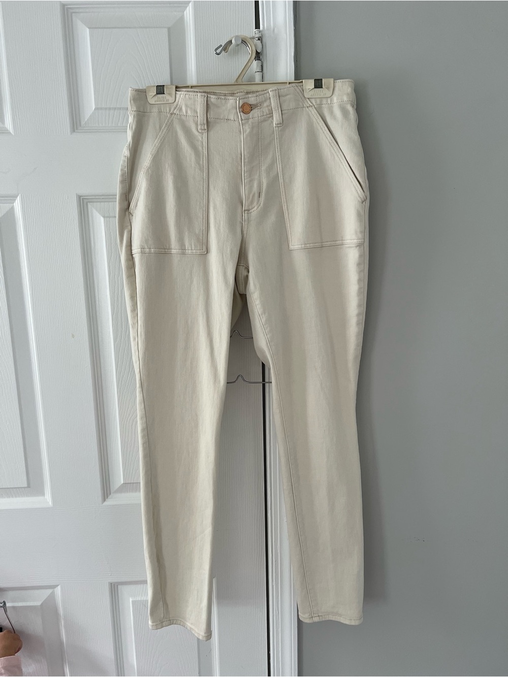 Women's Universal Thread High Rise Skinny Utility Pocket Jeans 10/30R Cream